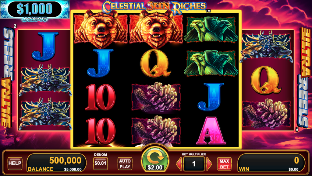Celestial Sun Riches by Konami reel set